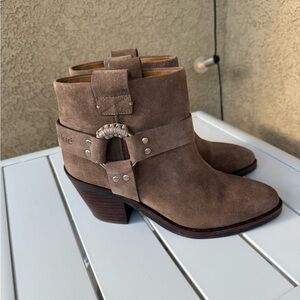 See By Chloe Taupe Suede Ankle Boots size 39